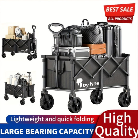 All Terrain Folding Camping Cart 330 To 650 Lbs Black