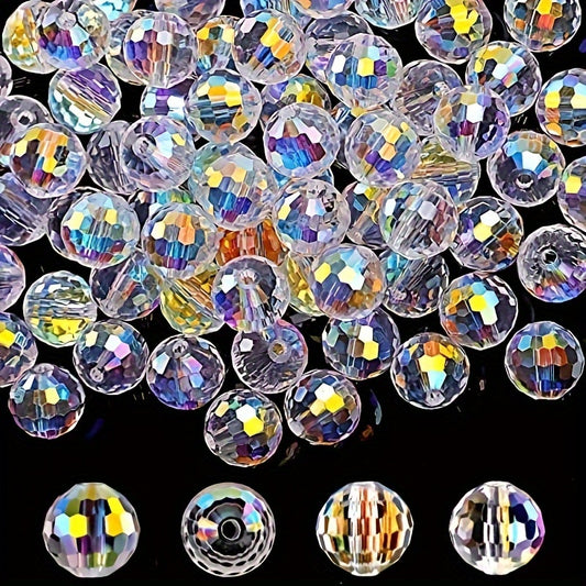 AB Crystal Beads 10mm Iridescent Round 200pcs Diy Jewelry