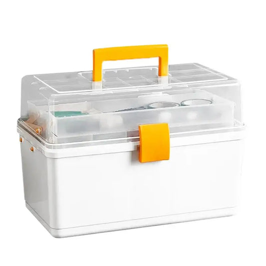 Small 2 Tray Tackle Box Portable Snackle Organizer Storage Tool Box Multi-Compartment Trays Fishing Box Multipurpose 2 Tray