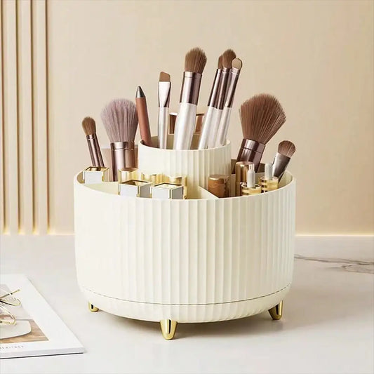 360° Rotating Makeup Brush Holder Organizer, Makeup Organizers Countertop, Makeup organization Skincare Storage for Vanity
