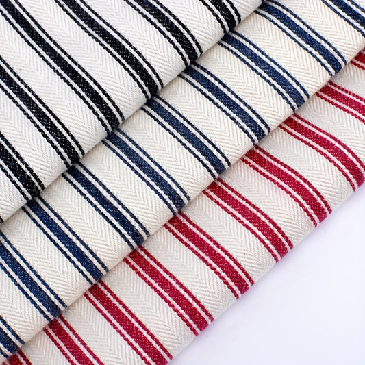 100 Percent Cotton Herringbone Stripe Fabric For Tailoring